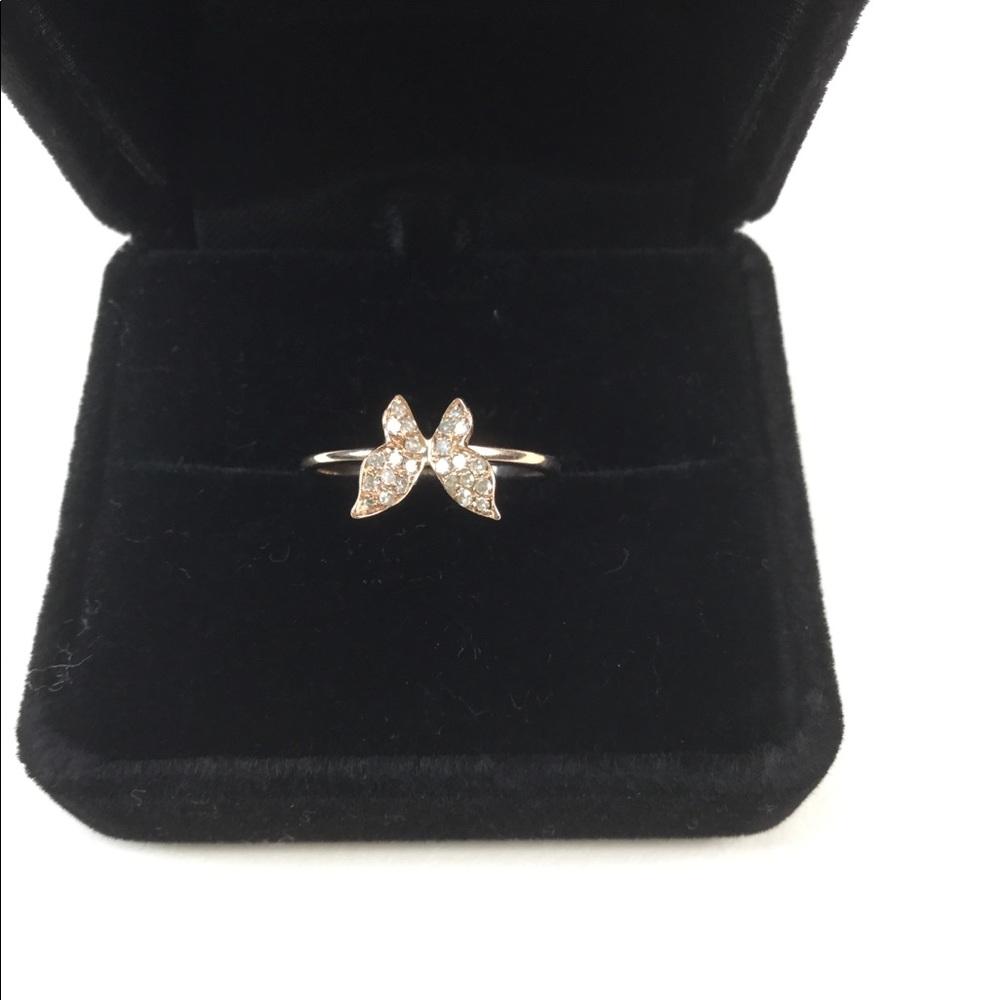 18k Rosegold butterfly ring size 5